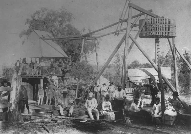 File:StateLibQld 1 85024 Workers and their families having a break at the Mount Craven mine, Eidsvold, 1889.jpg