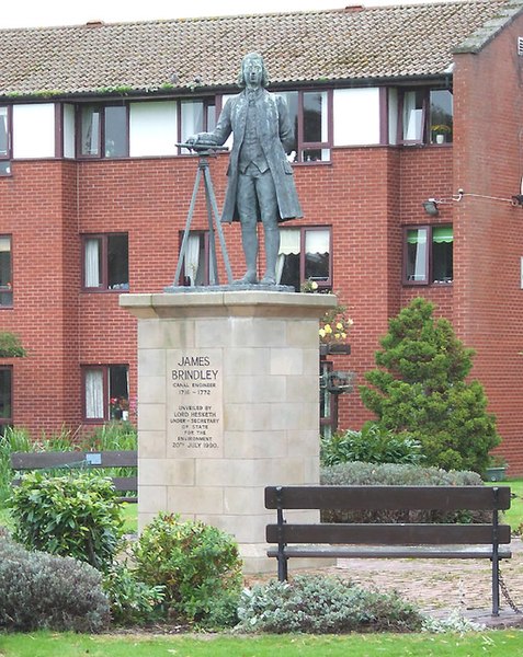 File:Statue of James Brindley, Caldon Canal, Etruria, Staffordshire - geograph.org.uk - 591359.jpg