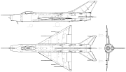 2代目Su-9 デルタ翼、単発の迎撃戦闘機 試作名称はT-3