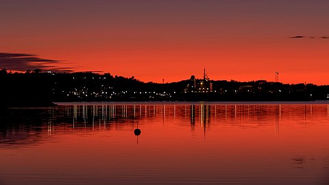 Sunset over Trommekilen from Norrkila