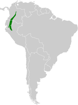 Distribución geográfica del pijuí oscuro.