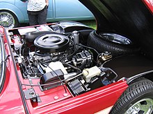 Engine compartment in a TVR 3000M (right-hand drive) TVR 3000M engine compartment.jpg