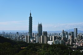 Uitzicht over de stad met Taipei 101