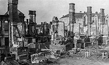 Ruinous buildings, with only the parts made out of concrete left standing, after the Battle in Tampere.