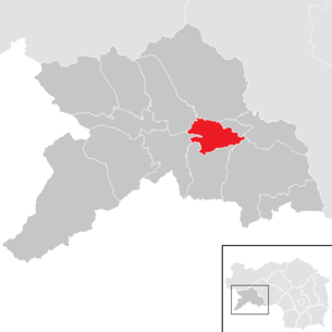 Location of the municipality of Teufenbach-Katsch in the Murau district (clickable map)