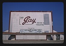 Don't Answer the Phone being shown at a drive in theater in Worthington, Minnesota, 1980 The Gay drive-in Theater, Route 35, Worthington, Minnesota (LOC).jpg