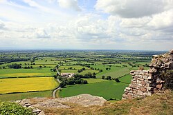 The Cheshire Plain from Beeston Castle