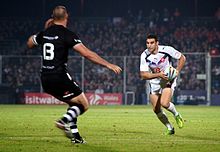 France vs New Zealand at Parc des Sports, Avignon. New Zealand won 48-0. Thomas Bosc 2013 (1).JPG