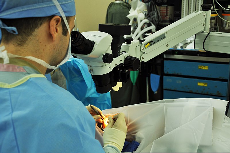 File:U.S. Air Force Maj. Richard Townley, a cornea and refractive surgeon with the 59th Medical Wing, performs cataract surgery June 5, 2013, during New Horizons 2013 at the Southern Regional Hospital in Dangriga 130605-F-FO324-004.jpg