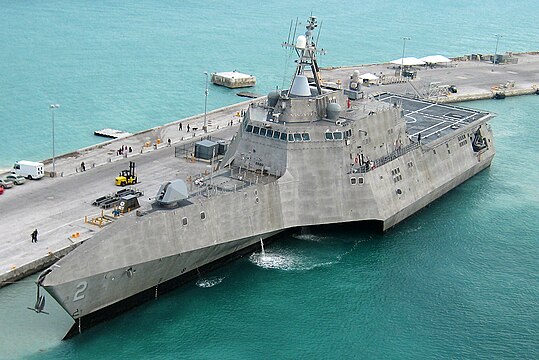 USS Independence (LCS-2), a littoral combat ship from General Dynamics and Austal and the lead ship of her class