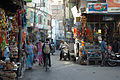 Small street with non-tourist shops in Udaipur.