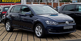 VW Golf 1.4 TSI BlueMotion Technology Highline (VII) - Frontansicht, 11. Februar 2013, Düsseldorf.jpg