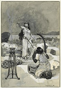 « Ô Tanit ! tu m'aimes, n'est-ce pas ? » Dessin de Poirson, 1885.