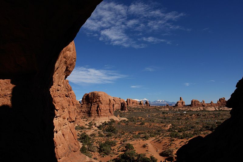 File:View from The Double Arch, Arches National Park, Utah (3458775682).jpg