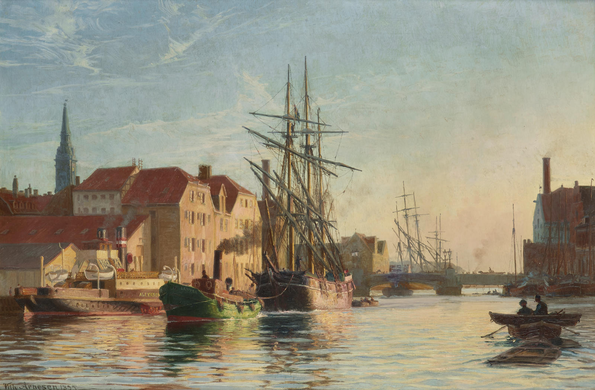 Copenhagen harbor in 1895 DSB