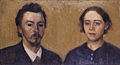 Vilhelm Hammershøi, Dobbeltportræt af kunstneren og hans kone, 1892, Davids Samling