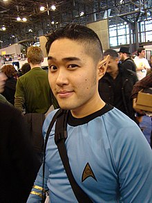 A fan cosplaying as Spock in 2009