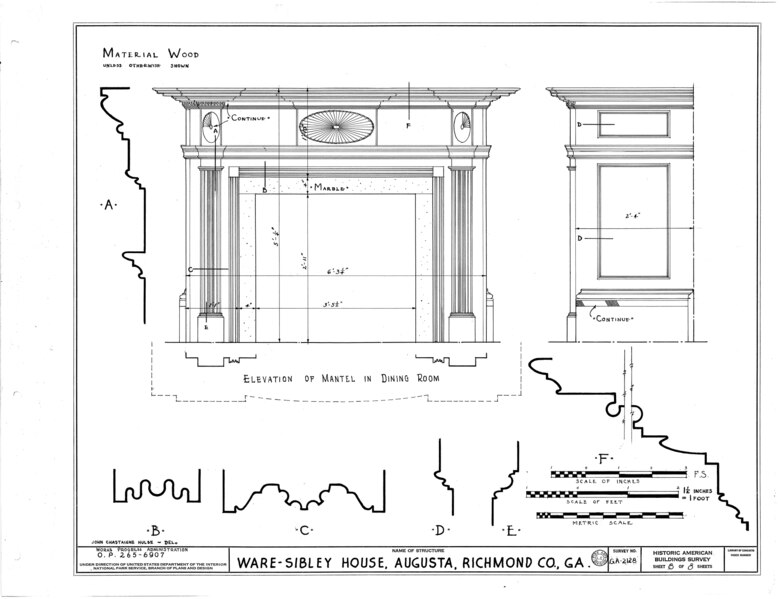 File:Ware-Sibley-Clark House, 506 Telfair Street, Augusta, Richmond County, GA HABS GA,123-AUG,36- (sheet 8 of 8).tif