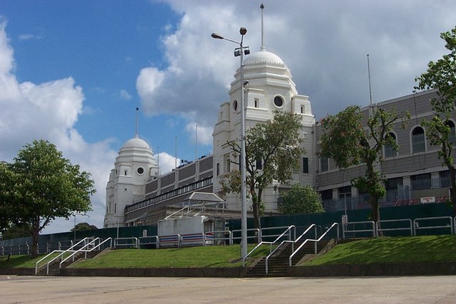 On 13 July 1985 Collins played at Live Aid at the old Wembley Stadium (exterior pictured) in London, before taking a transatlantic Concorde flight to 