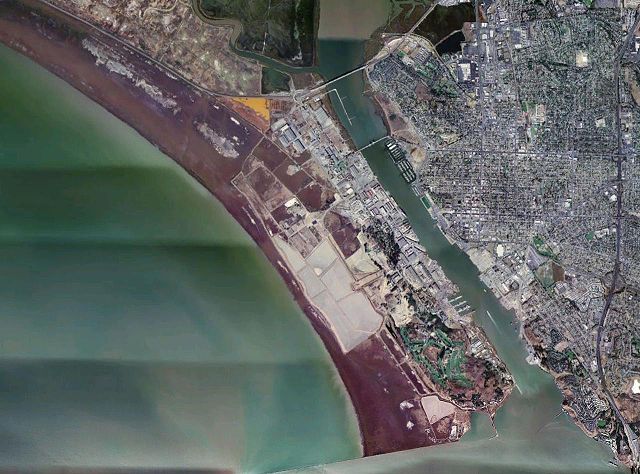 Aerial photo of the southern part of Mare Island