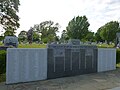 World War II Memorial at Mount Wollaston Cemetery, viewed from the right. Located at 20 Sea Street, Quincy, Massachusetts.