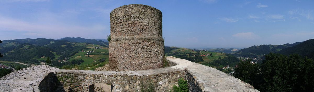 Zamek w Rytrze i panorama widokowa
