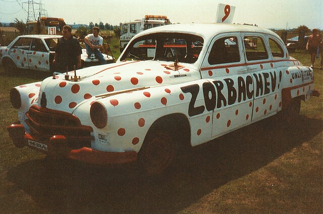 This Russian GAZ-12 ZIM was raced by Terry 'Zorba' Tsakistras at the Southern Banger Open, held at the Iwade oval in 1992.