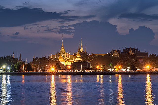 Seen from across the Chao Phraya River in 2017