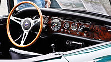 The Tiger's interior is almost identical to the Alpine on which it is based. 1960s left hand drive Sunbeam Tiger dash (cropped).jpg