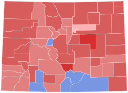 1962 Colorado gubernatorial election results map by county.svg