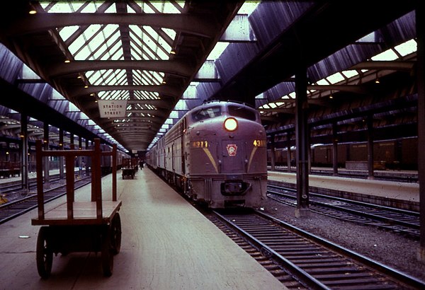 PRR train at Pittsburgh Union Station, March 31, 1968