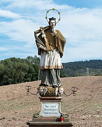 2015 Posąg św. Jana Nepomucena w Ścinawce Średniej 02.JPG