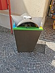 public waste basket with sorting compartments