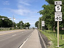 PA 5 westbound entering Erie 2022-06-05 09 45 10 View west along Pennsylvania State Route 5 (East 12th Street) at Franklin Avenue in Erie, Erie County, Pennsylvania.jpg