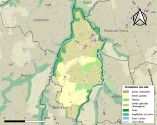 Kleurenkaart met landgebruik.