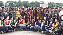 Candidates of the Pinay Beauty Queen Academy enjoy a photo-op with members of the 105th TASG Quezon City Unit under MAJ Virgilio S Ferrer II (RES) JAGS.