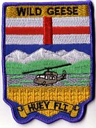 408 Tactical Helicopter Squadron UTTH Flight badge worn by CH-135 Twin Huey crews circa 1990. The badge is based on the shield of the province of Alberta