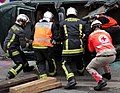 Secouriste bénévole de la Croix-Rouge française intervenant aux côtés des sapeurs-pompiers de Paris.