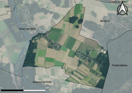 Carte orhophotogrammétrique de la commune.