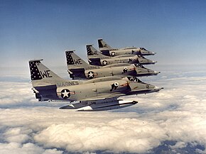 A-4M Skyhawks of VMA-214 in flight in the 1970s.jpg