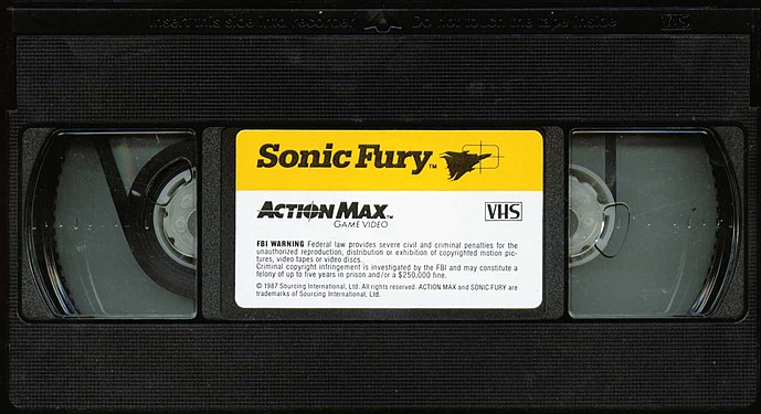 Sonic Fury PAL VHS tape for Action Max.