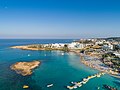 Aerial of Fig Tree beach Protaras (41913687230).jpg