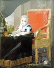 Le Roi de Rome, enfant, écrivant à son père