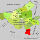 Расположение муниципалитета Альколеча на карте провинции