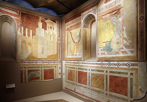 Ambrogio Lorenzetti, affreschi della rotonda di Montesiepi, 1334-36, L'Annunciazione