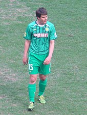 Andrija Kaluderovic joined Brisbane Roar in the summer of 2015 and made 16 appearances, scoring seven goals. Andrija Kaluderovic in Beijing.jpg