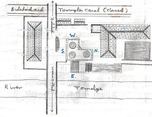 Layout of the Annery limekiln works in the 19th century, prior to the construction of the railway. Annery Kiln layout.jpg