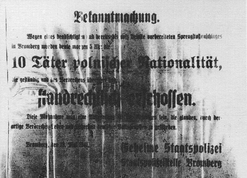 File:Announcement of execution of 10 Poles in German-occupied Bydgoszcz (19 May 1941).jpg