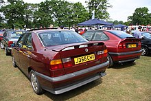 Pre-facelift Lancia Dedra Berlina rear Auto Italia Stanford Hall June 2010 IMG 9414 (4679287525).jpg