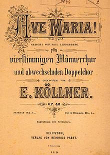 Ave Maria von Paul Lindenberg und Eduard Köllner 1877 (Alter Fritz).jpg